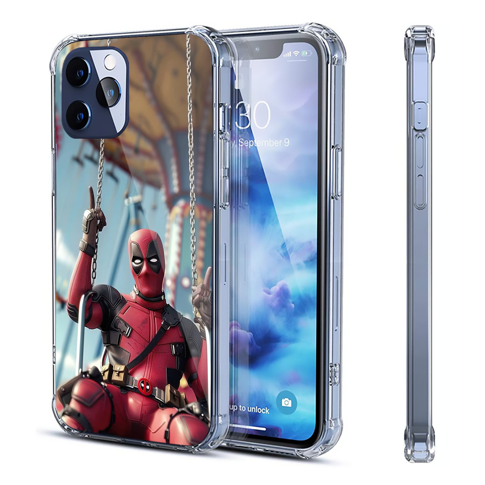 （画像用） Deadpool デッドプール 【iPhone 12シリーズ対応】透明スマホケース（クリアソフトケース）